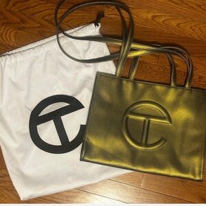 Telfar Gold ACID Women's Medium Tote Bag